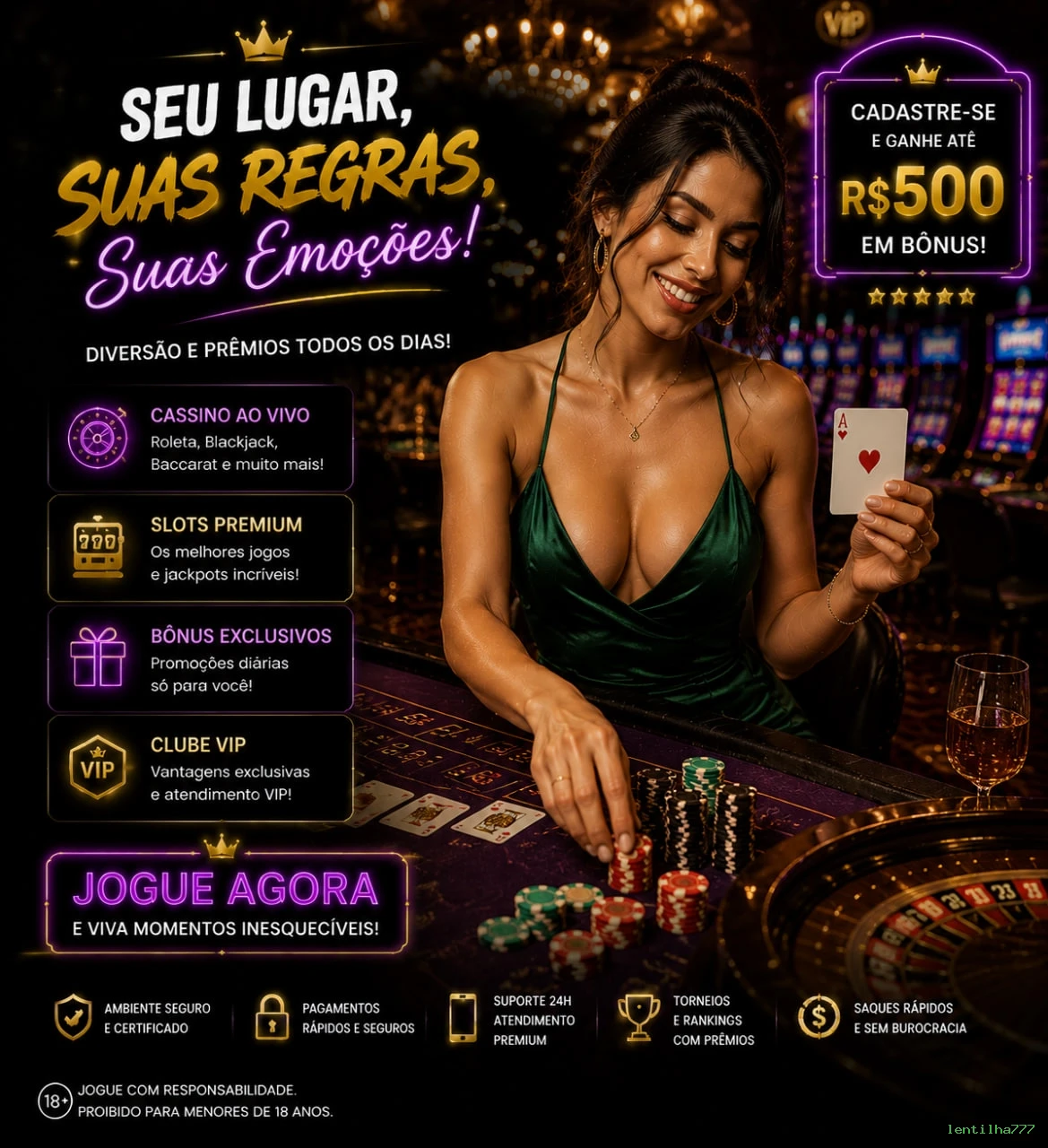 Bônus e prêmios lentilha777